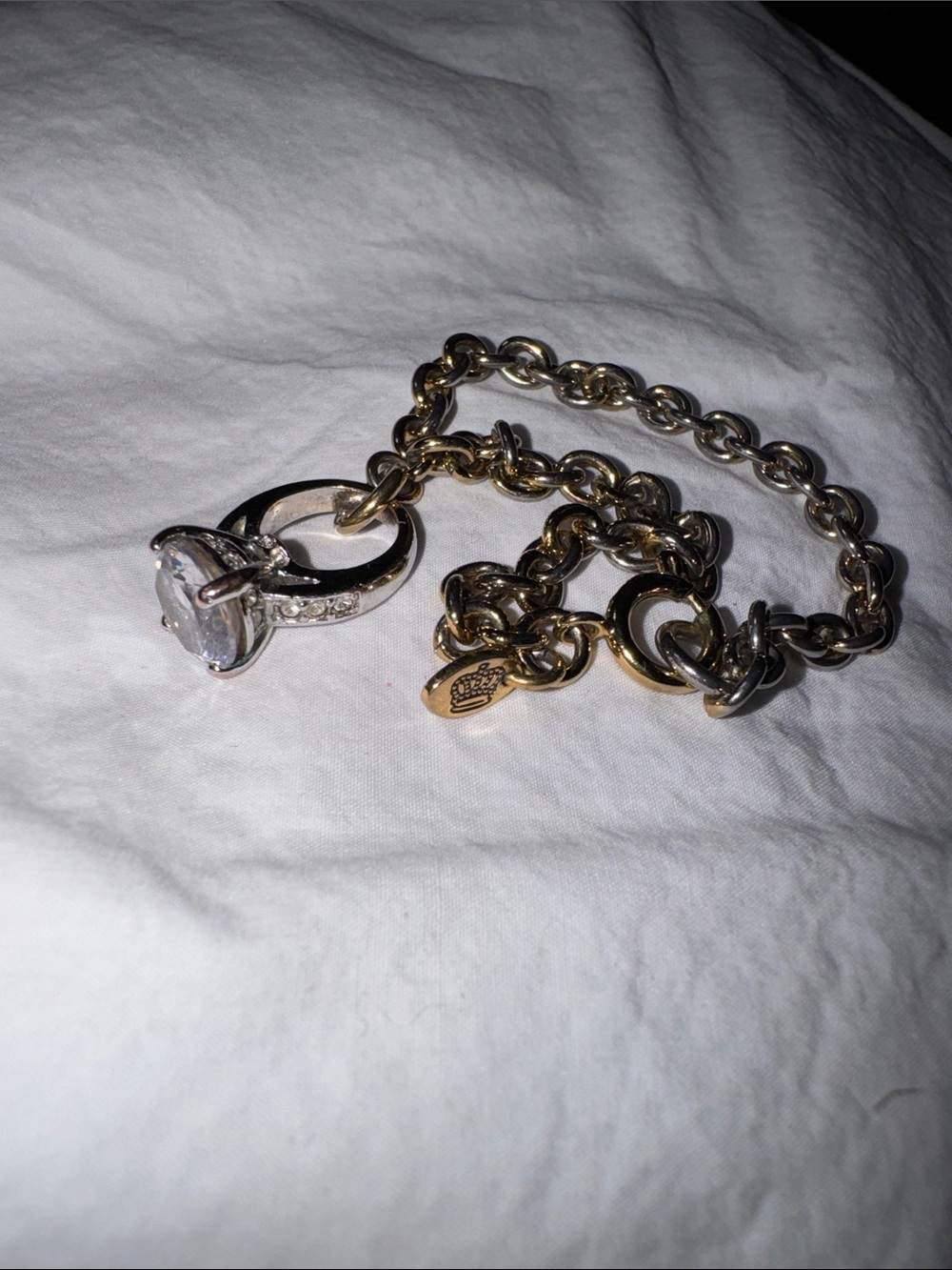 Juicy Couture Y2K Gold & Silver Chain Bracelet with authentic tag